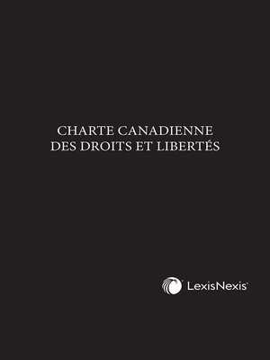 cover image of Charte canadienne des droits et libertés